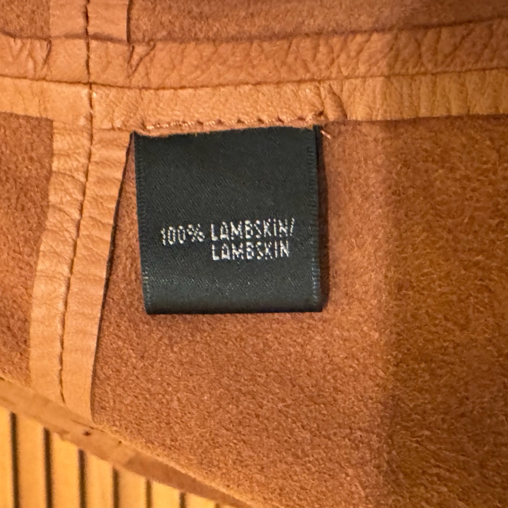 Lafayette 148 New York Tan Lambskin Leather Jacket   Sz 6 - Picture 6 of 11